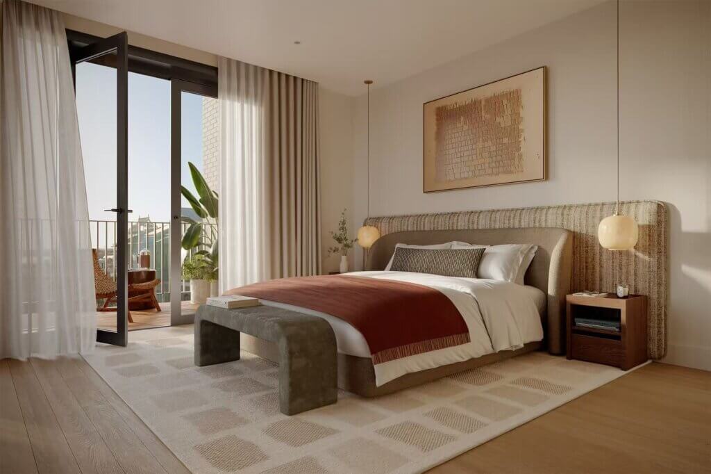 Ransome's Wharf London Battersea New Build Property Bedroom